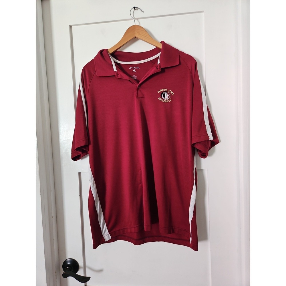 Antigua Florida State University Polo Shirt Men's XL Maroon Performance‎ Golf - Picture 2 of 12